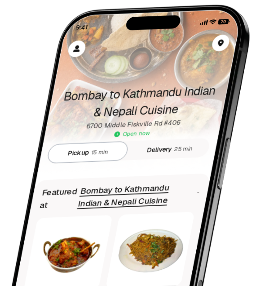 Bombay to Kathmandu Indian & Nepali Cuisine app preview